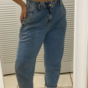 ZARA MOM JEAN BAGGY FIT PAPER BAG